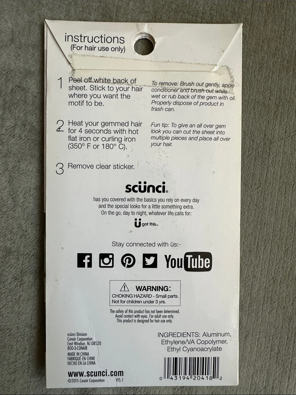 scunci clear adhesive